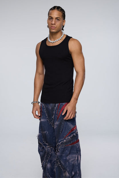 Deep Raven Tank Top Black