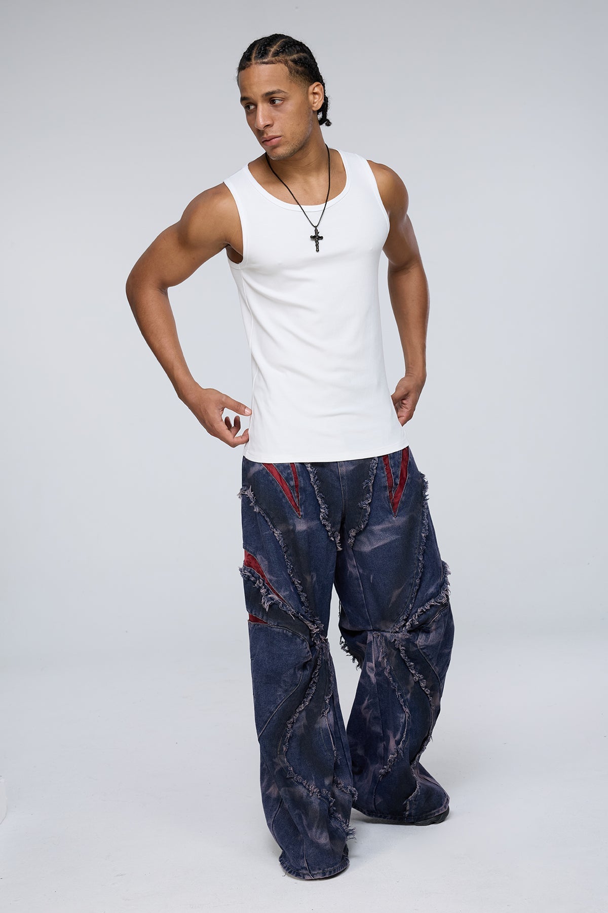 Deep Raven Tank Top White