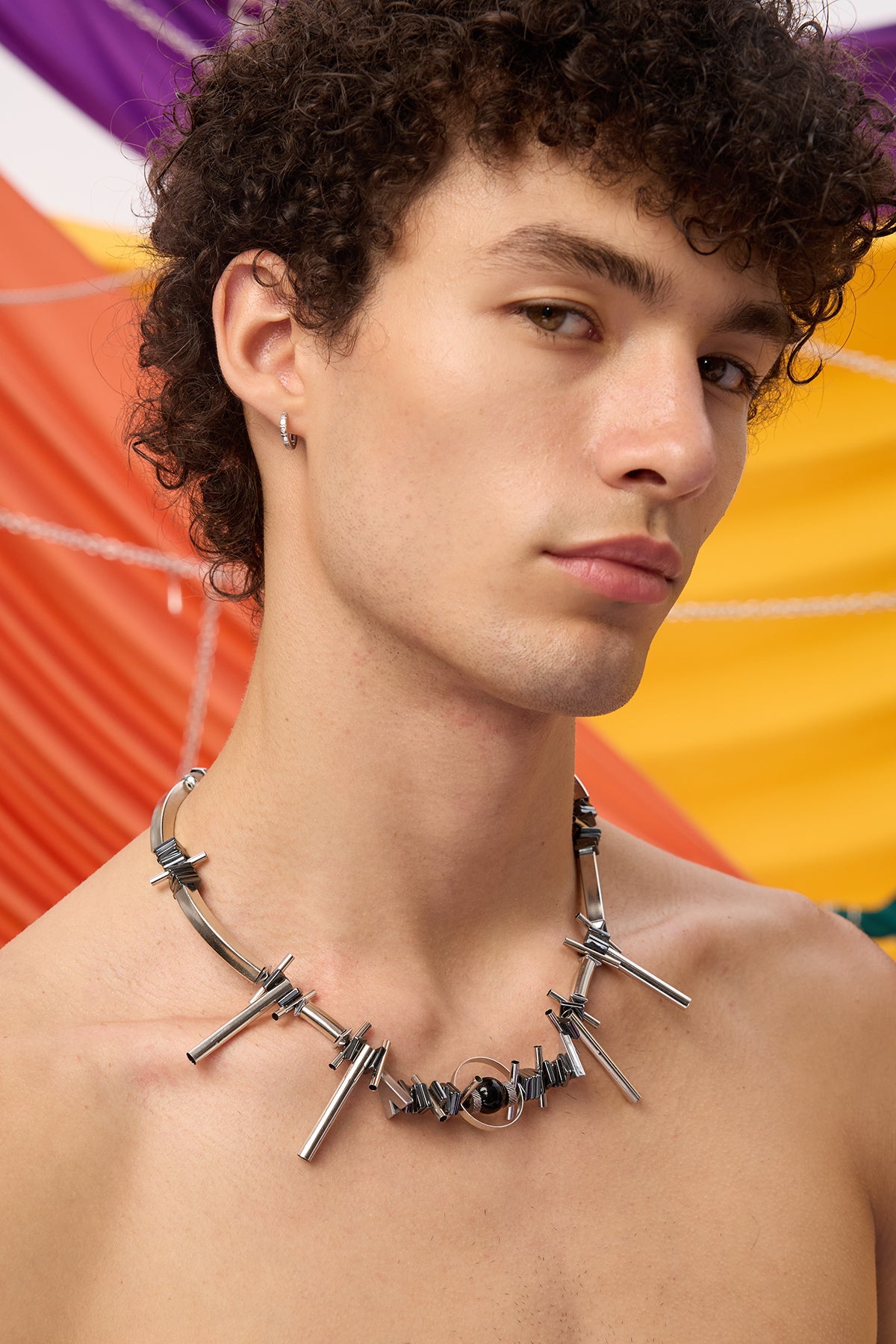 Defiant Posture Punk Metal Necklace
