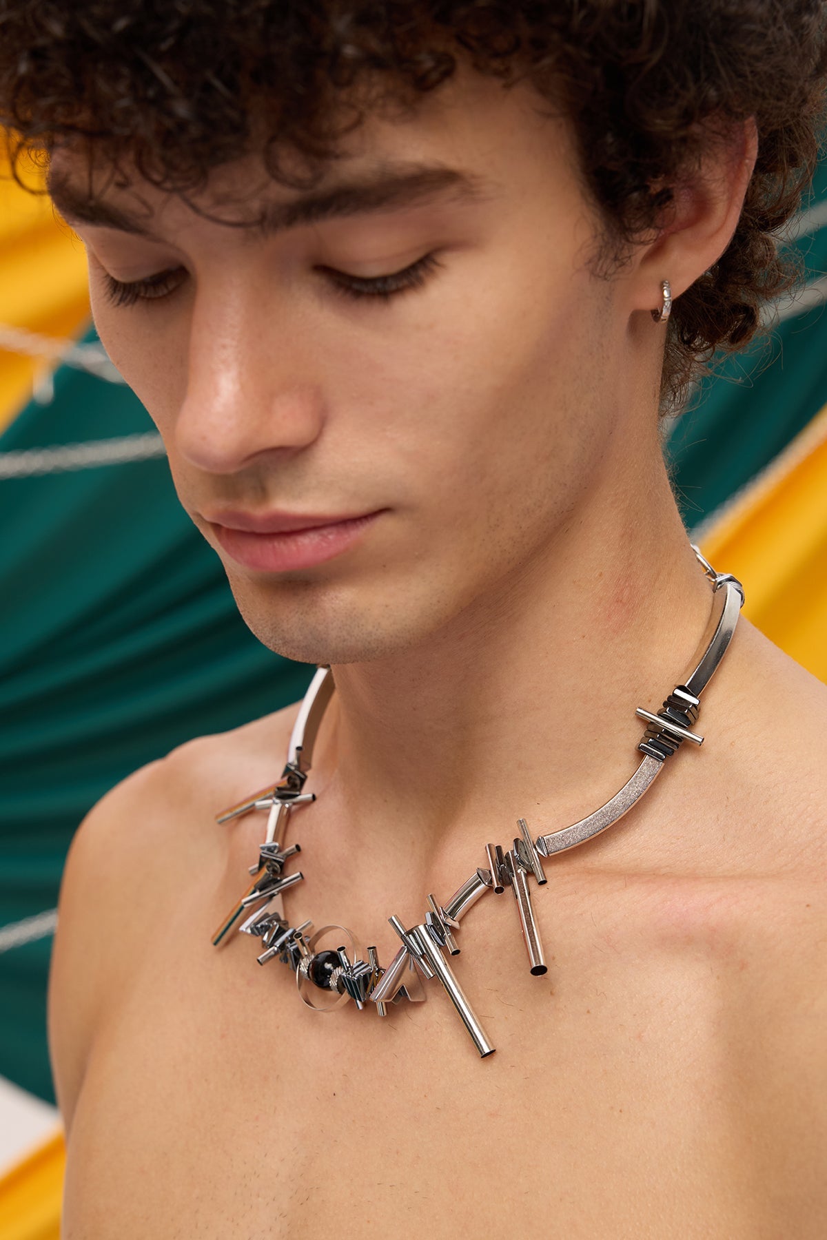 Defiant Posture Punk Metal Necklace