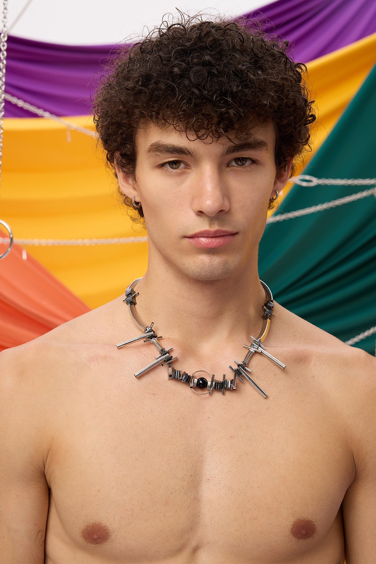 Defiant Posture Punk Metal Necklace