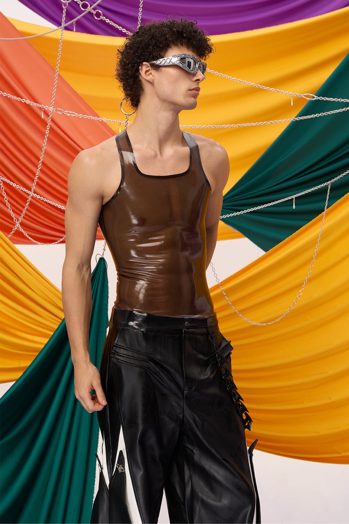 Dense Blackout Latex Tank Top