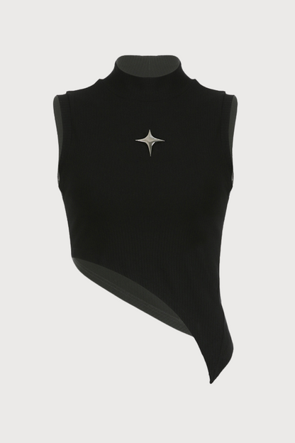Dense Circuit Star Sleeveless Top