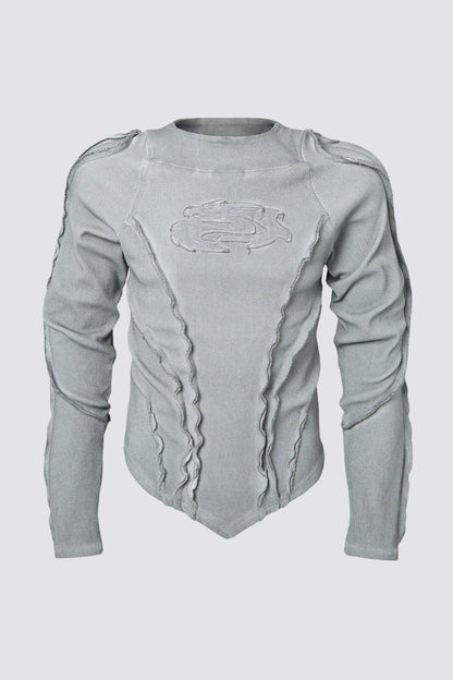 Dense Night Deconstructed Long Sleeve Top