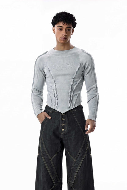 Dense Night Deconstructed Long Sleeve Top