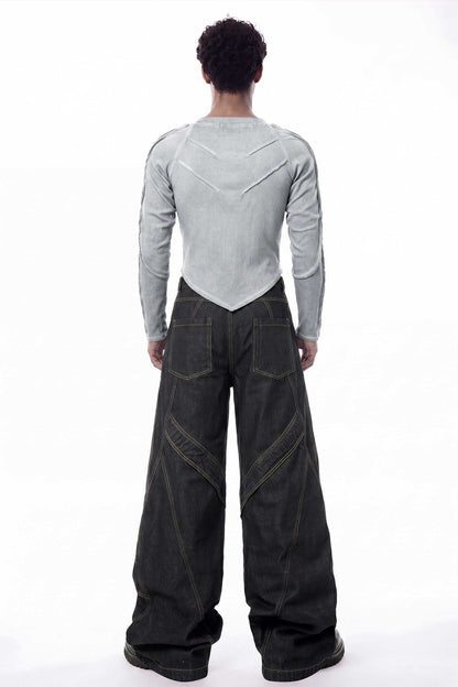 Dense Night Deconstructed Long Sleeve Top