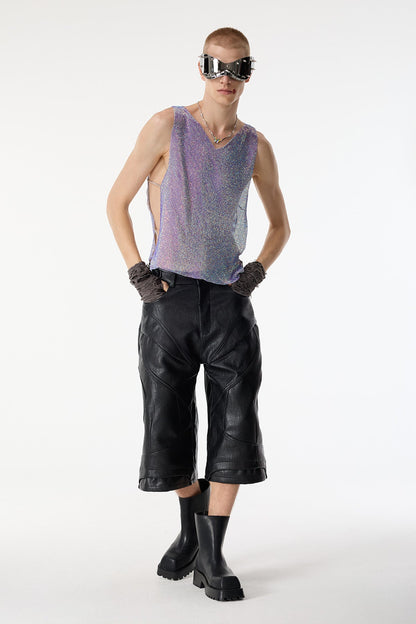 Diamond Burst Sequin Sleeveless Top