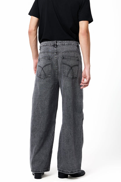 Diesel Vision Wide Leg Cutout Jeans