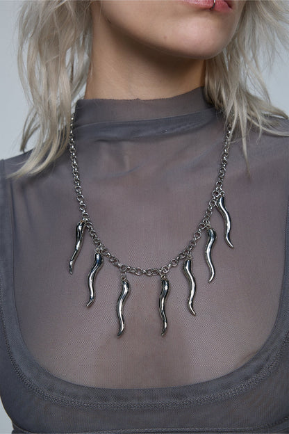 Digital Alloy Punk Chain Necklace