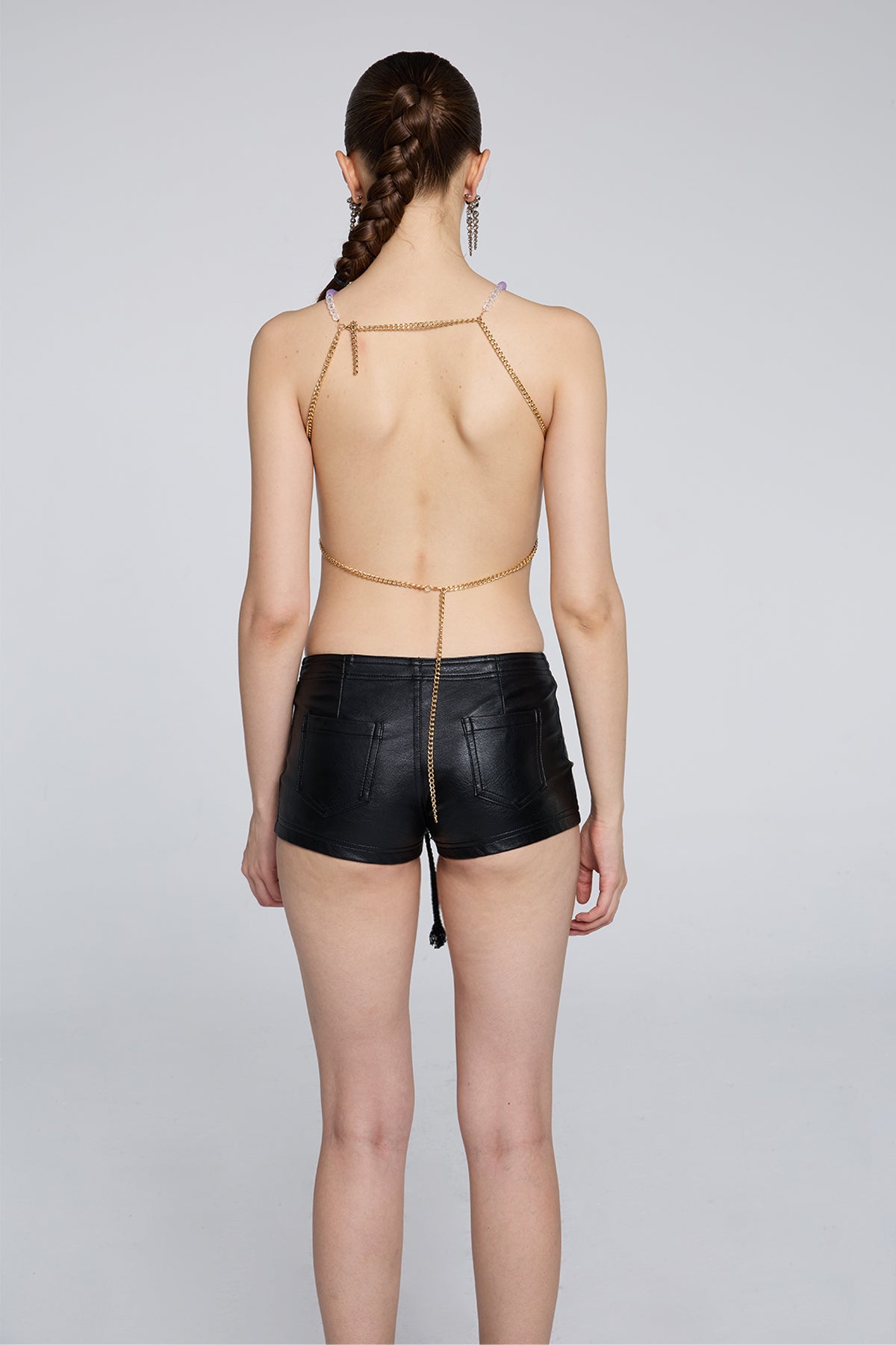 Digital Bloom Beaded Chain Top