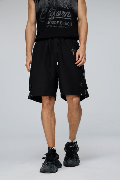 Digital Taper Zipper Shorts