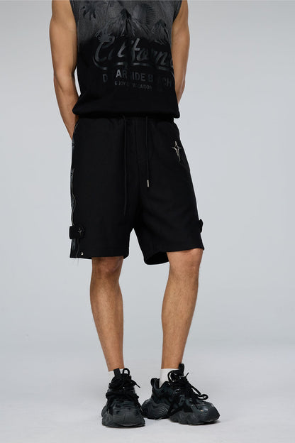 Digital Taper Zipper Shorts