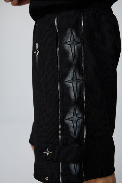 Digital Taper Zipper Shorts