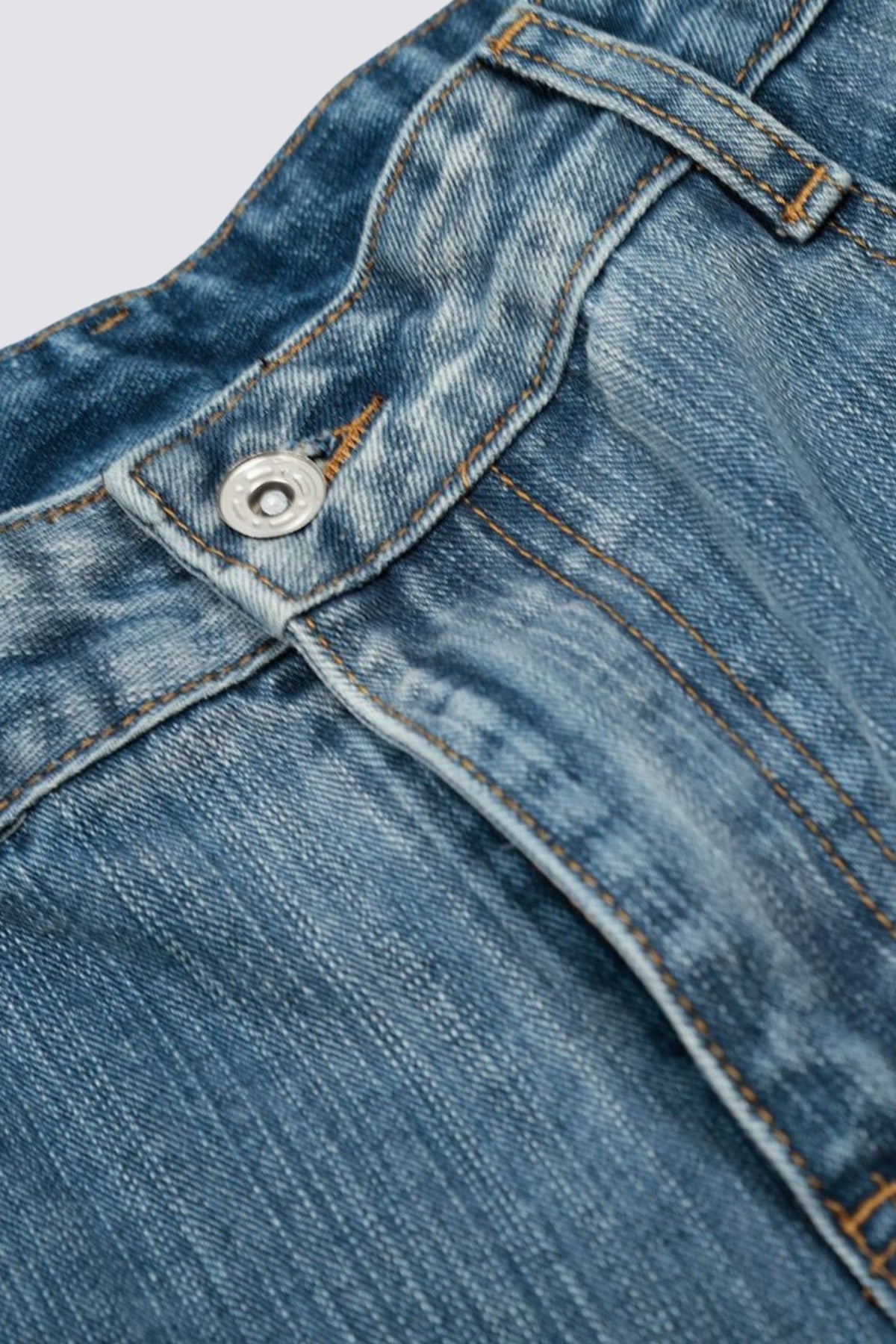 Digital Weave Print Denim Wide Leg Shorts