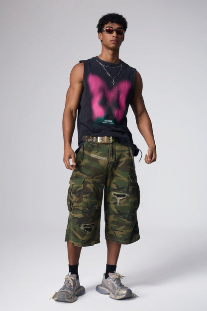Dry Stroke Butterfly Sleeveless Top