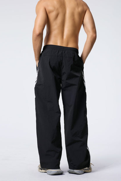 Dull Crash Striped Straight Pants