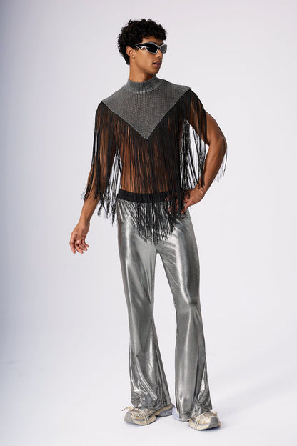 Dull Spark Fringe Sleeveless Top