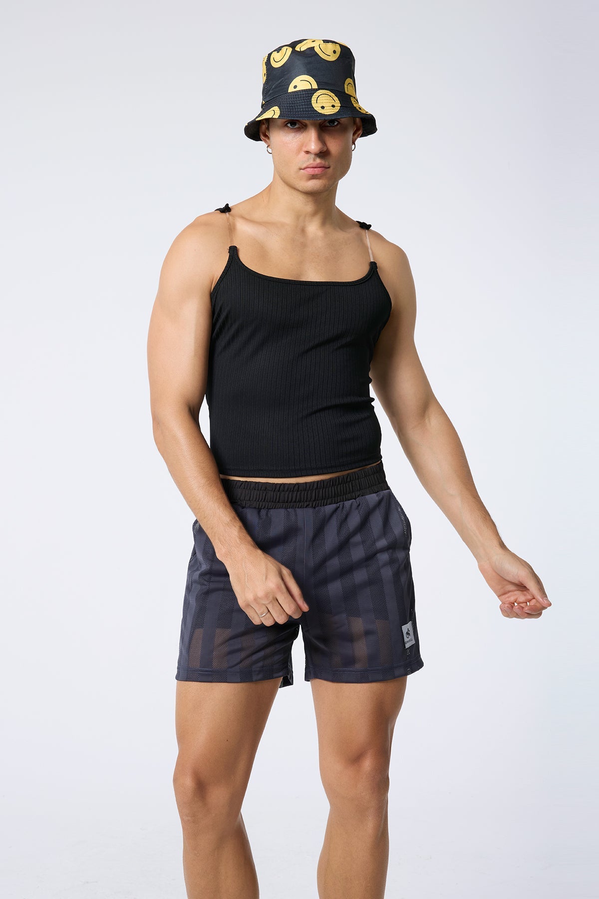 Dusk Line Spaghetti Sleeveless Top Black
