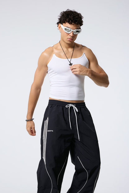 Dusk Line Spaghetti Sleeveless Top White
