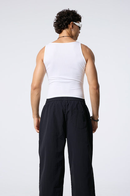 Dusk Line Spaghetti Sleeveless Top White