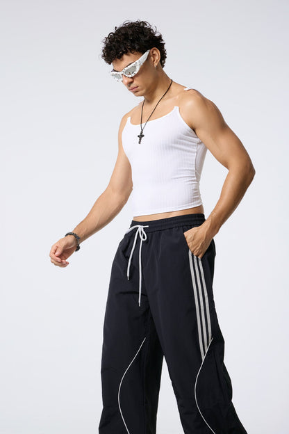 Dusk Line Spaghetti Sleeveless Top White