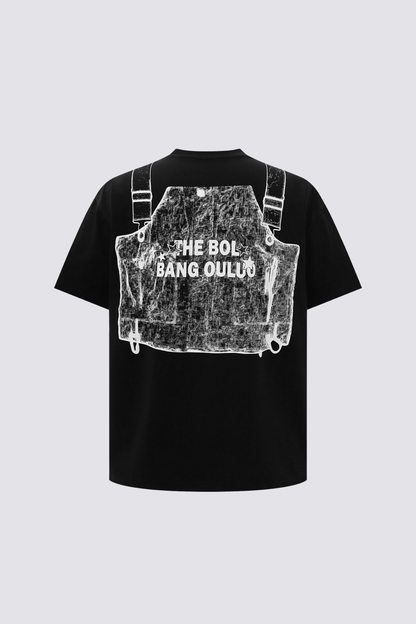 Dusk Thread Print Top Black