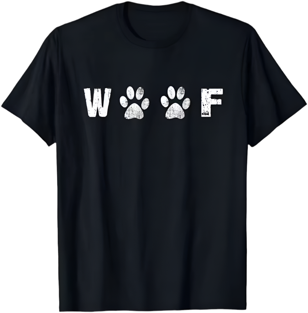 Woof T-Shirt Black