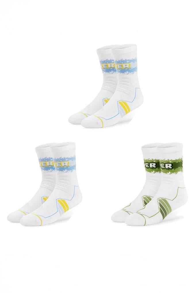 Elite Basketball Socks - High-Cut Terry Cushion Performance Crew Socks