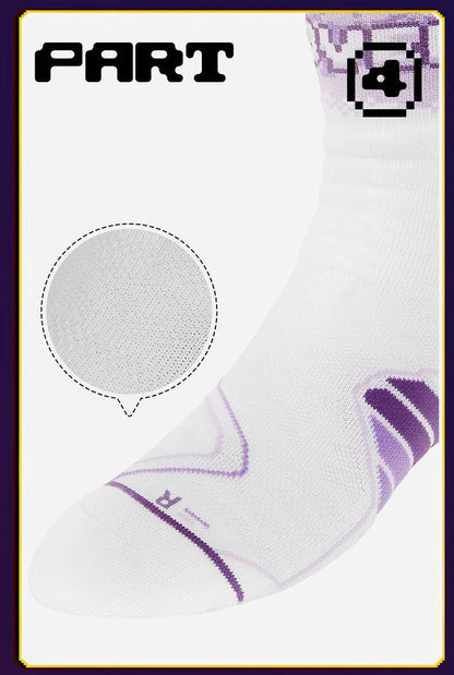 Elite Basketball Socks - High-Cut Terry Cushion Performance Crew Socks