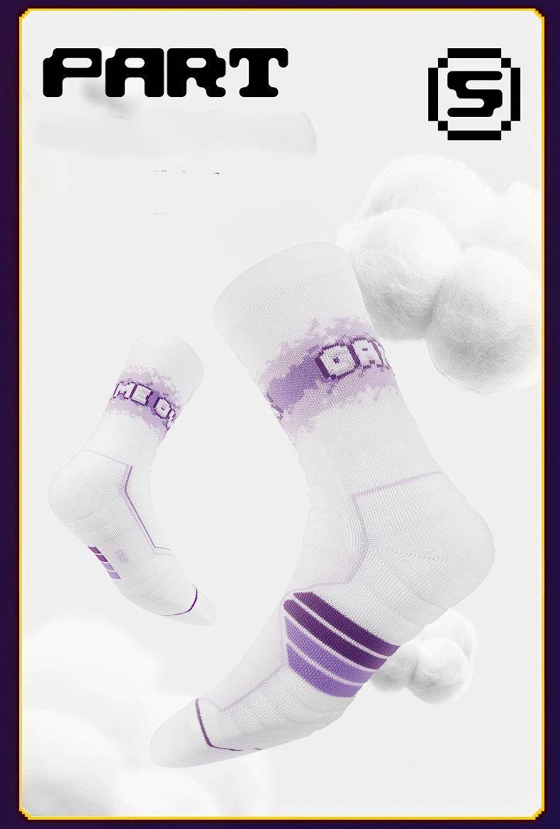 Elite Basketball Socks - High-Cut Terry Cushion Performance Crew Socks