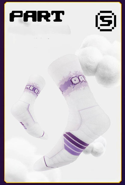 Elite Basketball Socks - High-Cut Terry Cushion Performance Crew Socks