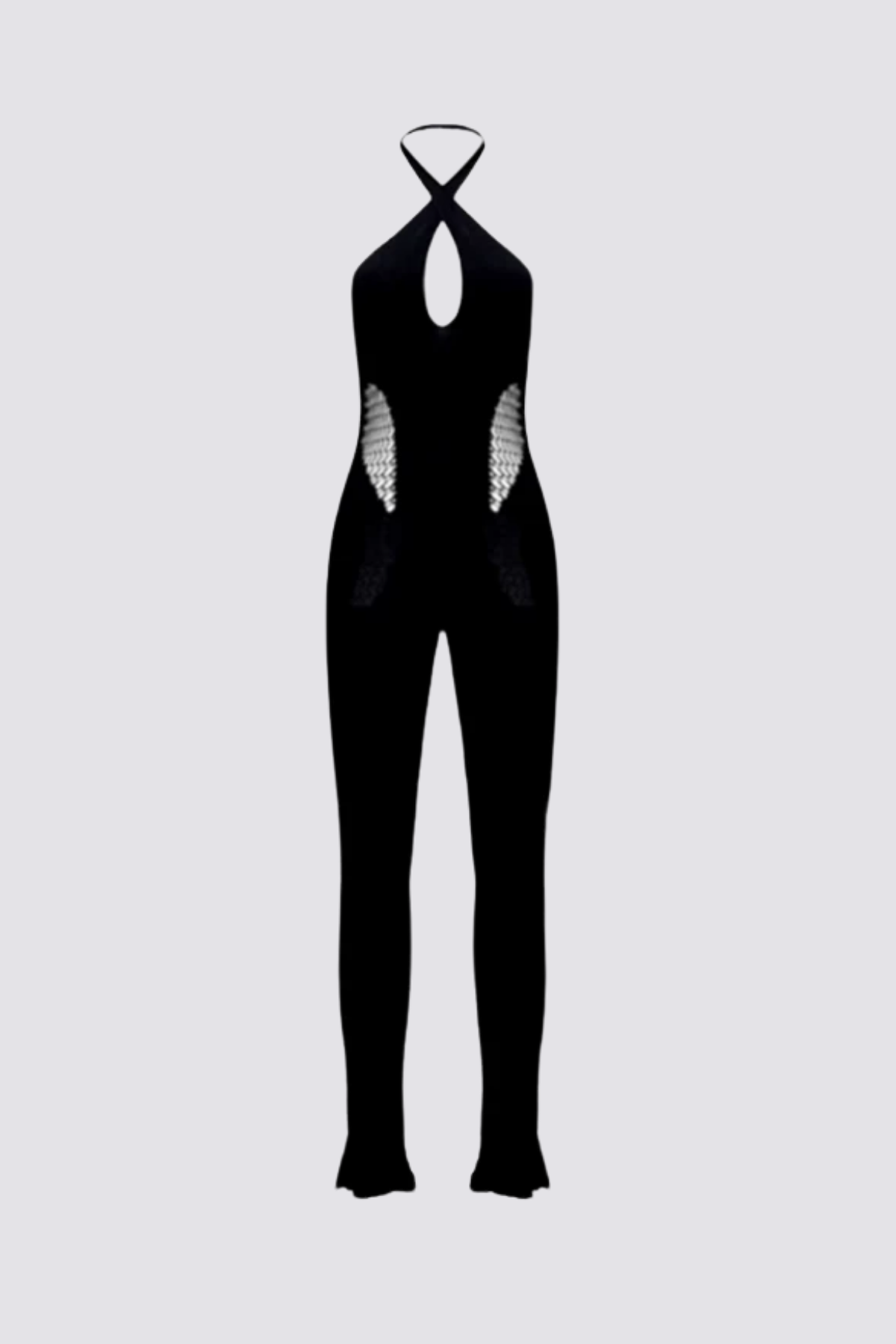 Eclipse Form Halter Neck Cutout Jumpsuit