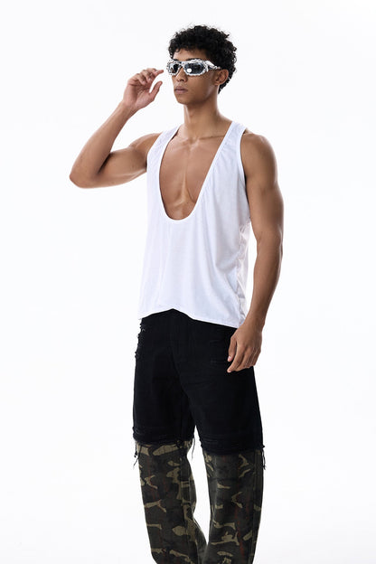 Eclipse Sheet V Neck Top White