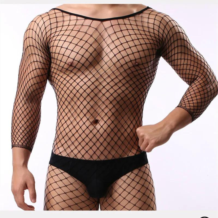 Enigma Web Men's Fishnet Body Socks