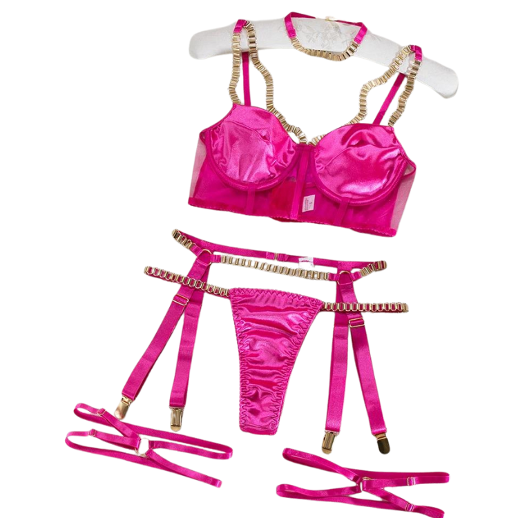 Erotic Satin Embrace Lingerie Set
