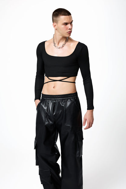 Ethereal Touch Long Sleeve Crop Top