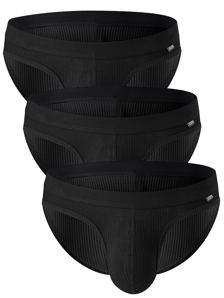 3 Pack Low Rise Soft Briefs With Support Pouch