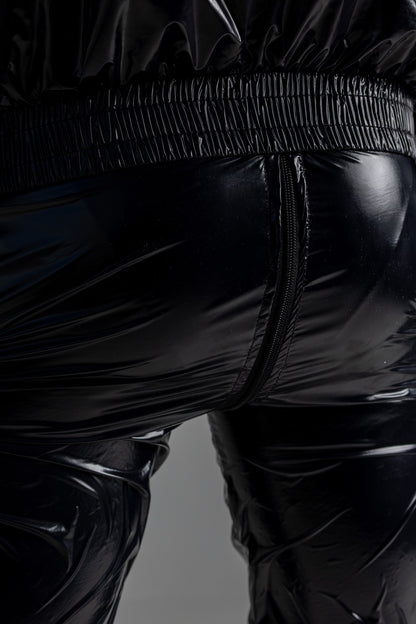 TOUCH UP - black / silver - PANTS - NYLON