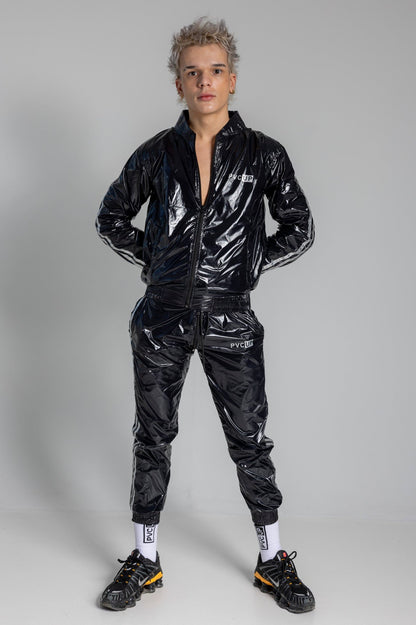TOUCH UP - black / silver - PANTS - NYLON
