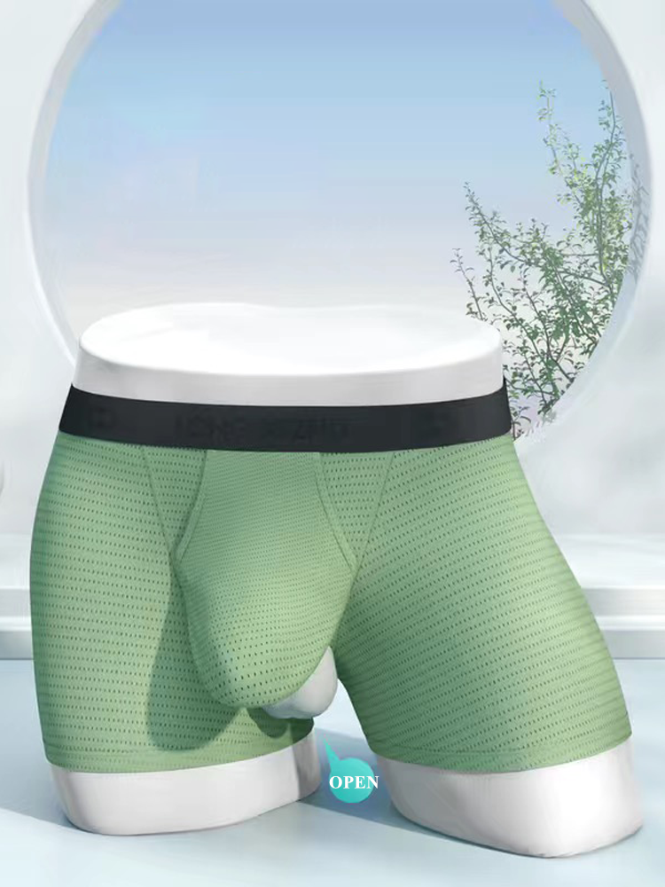 Men's Cooling Separate Pouch Boxer Briefs Dual Pouch Underwear