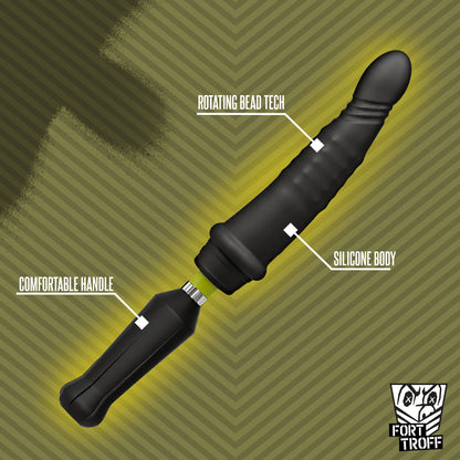 Robo Plunger Rotating Bead Depth Dildo with Remote