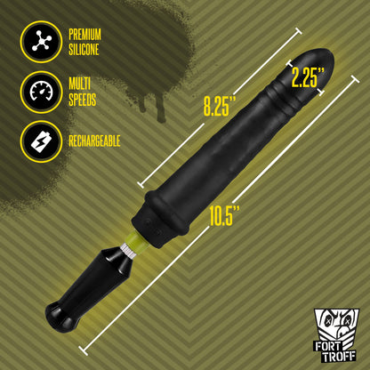 Robo Plunger Rotating Bead Depth Dildo with Remote