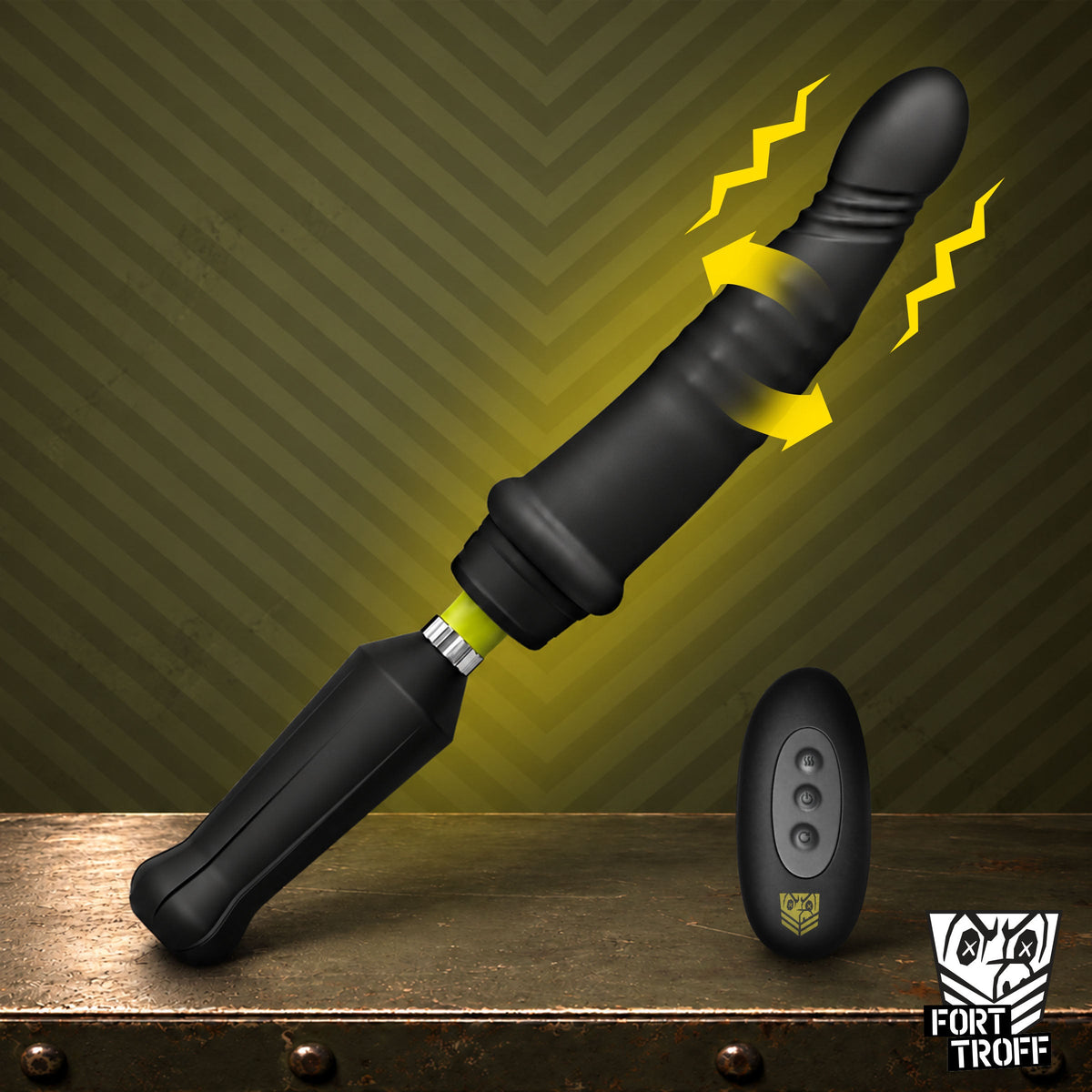 Robo Plunger Rotating Bead Depth Dildo with Remote