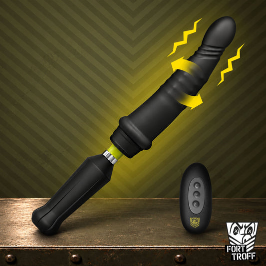 Robo Plunger Rotating Bead Depth Dildo with Remote