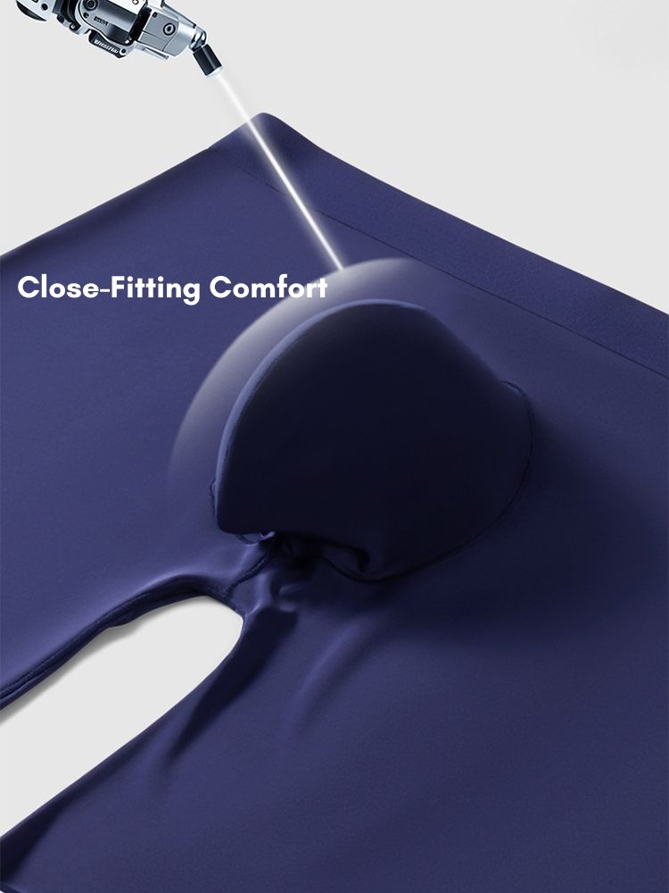 2 Pack Men's Ice Silk Anti-Chafing Quick-Dry Seamless Midway Briefs