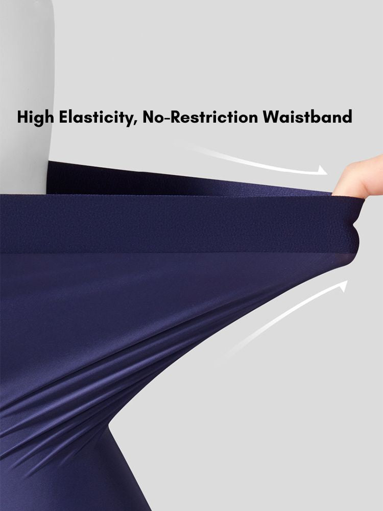 2 Pack Men's Ice Silk Anti-Chafing Quick-Dry Seamless Midway Briefs