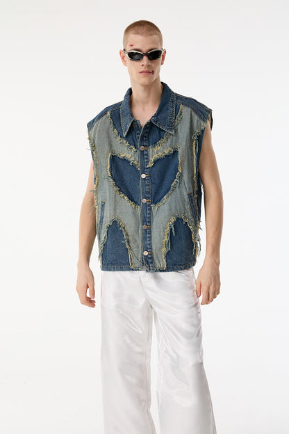 Fade Pulse Deconstructed Denim Vest