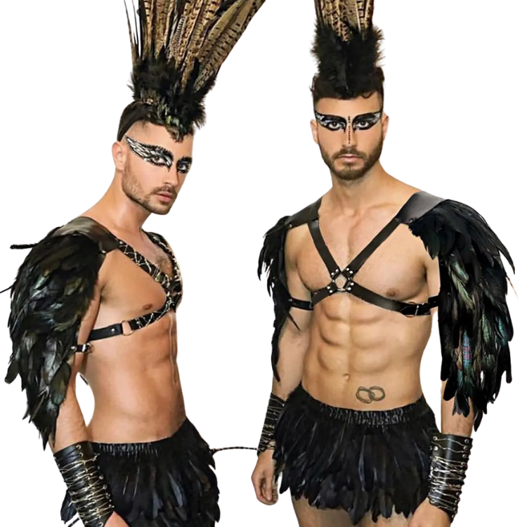Feather Renaissance Dark Harness Costume