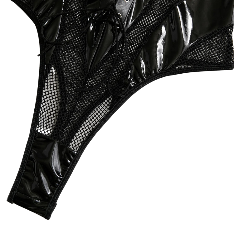 Femme Fierce Choker Mesh Bodysuit