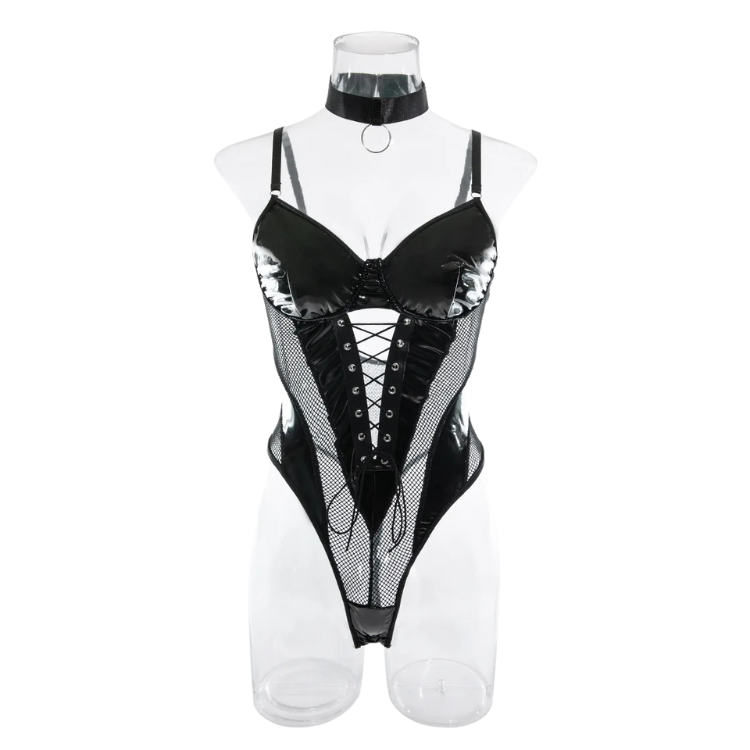 Femme Fierce Choker Mesh Bodysuit